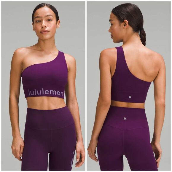 Lululemon Align Asymmetrical Bra Light Support Size 14 C/D Cup Dramatic Magenta - Picture 1 of 4